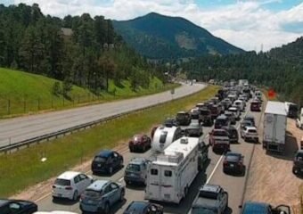 eisenhower tunnel colorado traffic delay car fire
