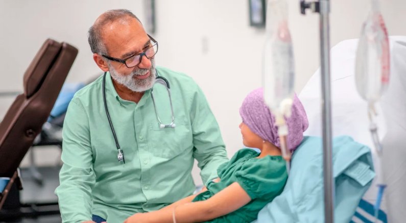 fort wayne hospital nurses caring for child leukemia