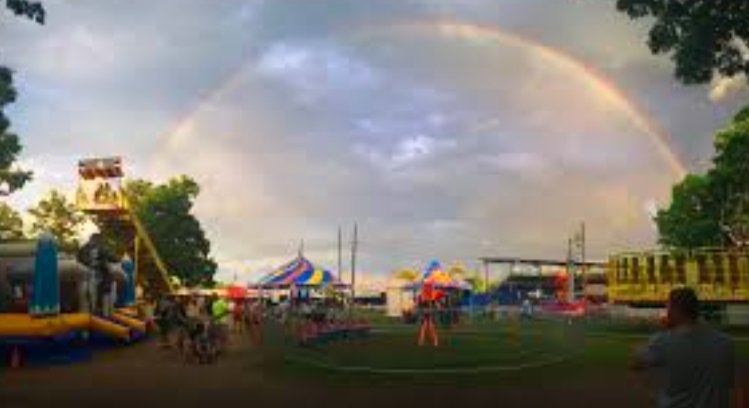noble county community fair entrance sign