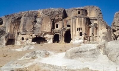 phrygian rock tomb turkey turned into cafe