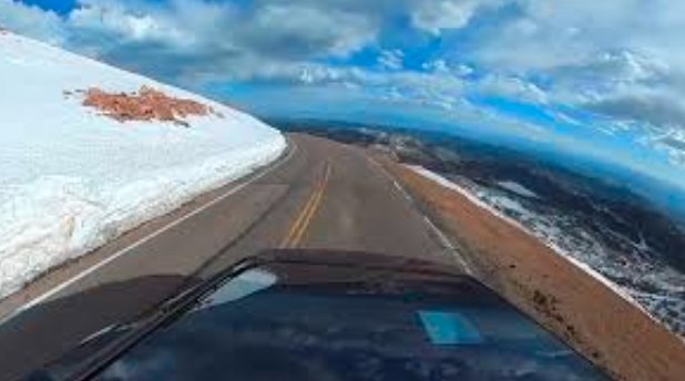 Tesla light show mountain