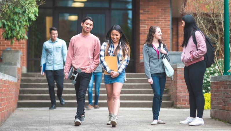 college students in city