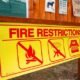 fire restrictions sign