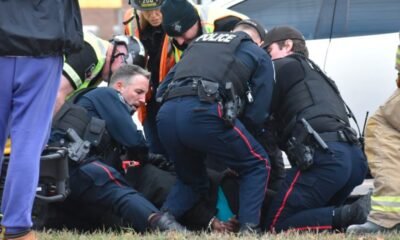 police arrest scene