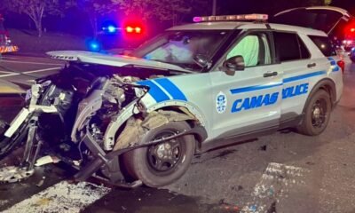 police car damage
