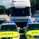 police car on highway