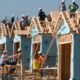 Habitat for Humanity volunteers building home