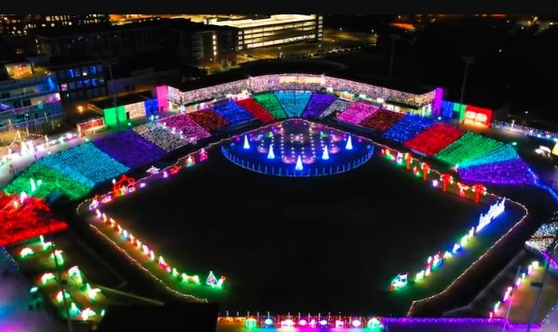 Parkview Field holiday lights display