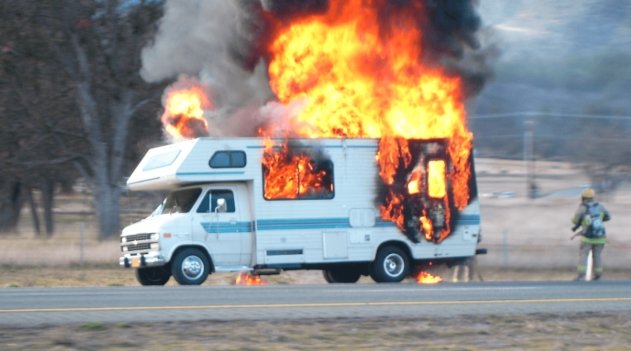 RV fire safety illustration