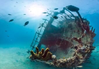 ancient underwater shipwreck