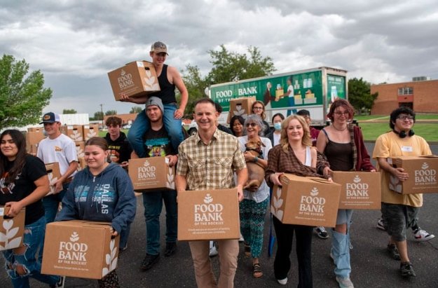 food bank drive through Mesa County