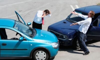 car crash intersection scene