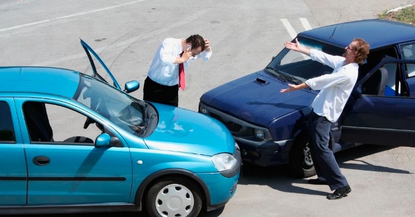 car crash intersection scene