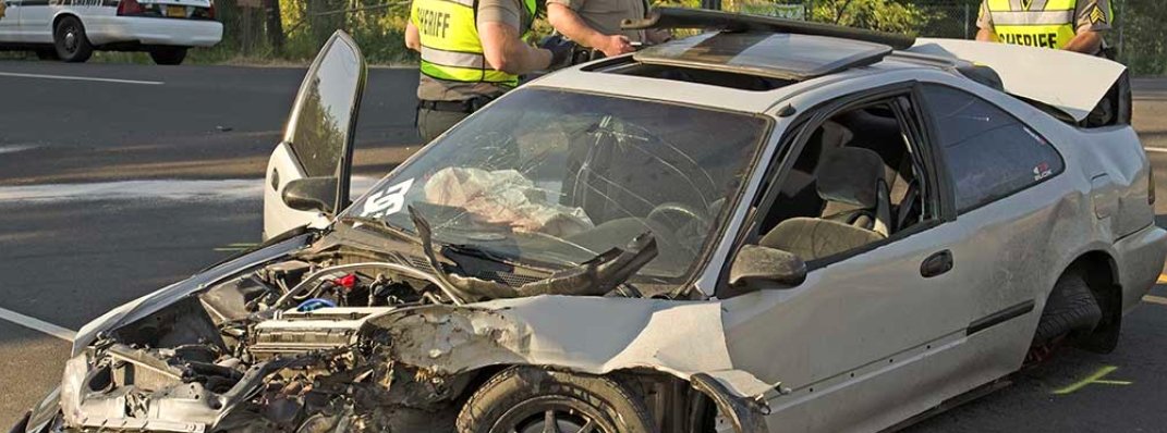 hit and run crash scene