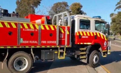 fire truck in rural area