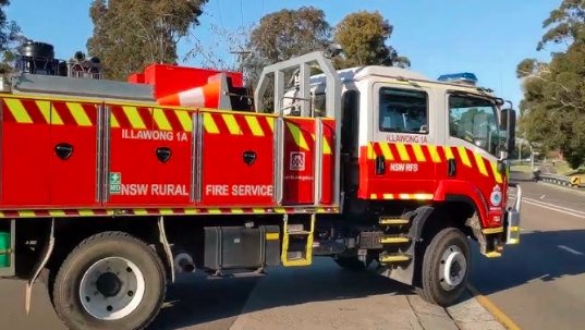 fire truck in rural area