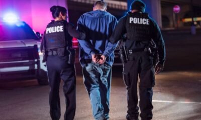 police arrest scene