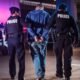 police arrest scene