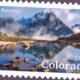 Colorado mountains stamp