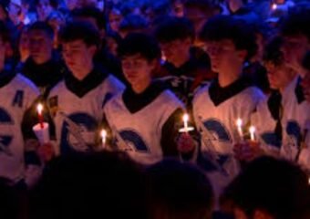 Honors Hockey Captain Adlee Scheerer at Vigil