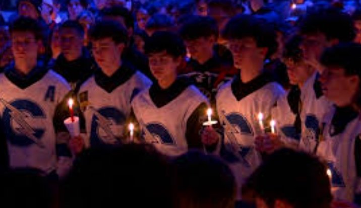 Honors Hockey Captain Adlee Scheerer at Vigil