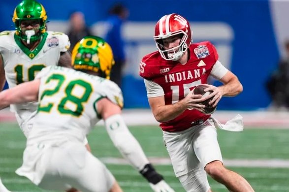 Indiana Crushes Oregon 56-22 in Peach Bowl Win