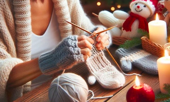 Volunteers Knit Community Warmth