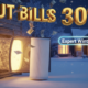 A viral, hyper-realistic YouTube thumbnail with a cozy winter home atmosphere. The background is a snow-covered Fort Wayne neighborhood at night with warm golden light glowing from house windows and subtle frost on the glass. The composition uses a low angle to focus on the main subject: a massive glowing furnace filter being pulled out and replaced with a fresh one, surrounded by floating dollar bills drifting downward like snow. The image features massive 3D typography with strict hierarchy: The Primary Text reads exactly: 'CUT BILLS 30%'. This text is massive, the largest element in the frame, rendered in molten gold chrome to look like a high-budget 3D render. The Secondary Text reads exactly: 'Expert Winter Tips'. This text is significantly smaller, positioned below the main text. It features a thick icy-blue glowing border to contrast against the background. Make sure text 2 is always different theme, style, effect and border compared to text 1. The text materials correspond to the story's concept. Crucial Instruction: There is absolutely NO other text, numbers, watermarks, or subtitles in this image other than these two specific lines. 8k, Unreal Engine 5, cinematic render