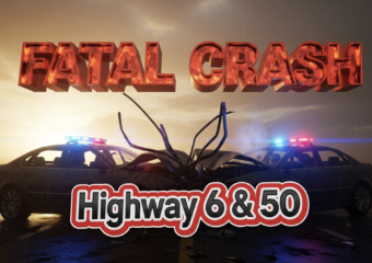 A viral, hyper-realistic YouTube thumbnail with a dramatic, high-stakes automotive tragedy atmosphere. The background is a rain-slicked Highway 6 & 50 at golden hour with twisted wreckage and flashing emergency lights cutting through smoke. The composition uses a low, dramatic camera angle to focus on the main subject: two heavily damaged sedans locked together in a head-on collision, metal crumpled and steam rising. The image features massive 3D typography with strict hierarchy: The Primary Text reads exactly: 'FATAL CRASH'. This text is massive, the largest element in the frame, rendered in molten red chrome with glowing edges to look like a high-budget 3D render. The Secondary Text reads exactly: 'Highway 6 & 50'. This text is significantly smaller, positioned below the main text with a thick white outline and red sticker-style border to pop against the chaos. The text materials correspond to the story's concept. Crucial Instruction: There is absolutely NO other text, numbers, watermarks, or subtitles in this image other than these two specific lines. 8k, Unreal Engine 5, cinematic render
