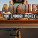 A viral, hyper-realistic YouTube thumbnail with a rugged Western Colorado atmosphere. The background is a cracked, sun-baked rural highway stretching into red rock mesas at golden hour with dramatic long shadows. The composition uses a low-angle worm’s-eye view to focus on the main subject: a massive, battle-worn orange Mesa County road grader blade cracked and chipped from years of service. The image features massive 3D typography with strict hierarchy: The Primary Text reads exactly: '1,441 MILES'. This text is massive, the largest element in the frame, rendered in weathered rusted steel with glowing orange molten edges like fresh asphalt. The Secondary Text reads exactly: 'NOT ENOUGH MONEY'. This text is significantly smaller, positioned below the main text with a thick white chalk-style border and cracked texture to contrast against the dark road. The text materials correspond to the story's concept. Crucial Instruction: There is absolutely NO other text, numbers, watermarks, or subtitles in this image other than these two specific lines. 8k, Unreal Engine 5, cinematic render
