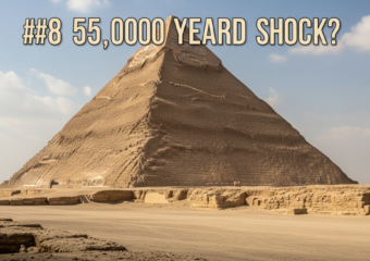 A viral, hyper-realistic YouTube thumbnail with a mysterious ancient desert atmosphere. The background is the Giza plateau at dramatic golden hour with faint heat haze and blowing sand. The composition uses a low-angle cinematic shot to focus on the main subject: a massively eroded limestone block in the foreground with the Great Pyramid looming behind it. The image features massive 3D typography with strict hierarchy: The Primary Text reads exactly: '25,000 YEARS OLD?'. This text is massive, the largest element in the frame, rendered in cracked ancient stone material with glowing golden edges like sunlight hitting worn limestone. The Secondary Text reads exactly: 'Pyramid Shock'. This text is significantly smaller, positioned below the main text with a thick red warning-style outline and subtle motion blur effect. The text materials correspond to the story's concept. Crucial Instruction: There is absolutely NO other text, numbers, watermarks, or subtitles in this image other than these two specific lines. 8k, Unreal Engine 5, cinematic render.
