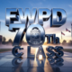 A viral, hyper-realistic YouTube thumbnail with a powerful law-enforcement atmosphere. The background is the Fort Wayne Public Safety Academy at dawn with soft blue sunrise light cutting through morning mist and rows of American flags waving. The composition uses a dramatic low-angle shot to focus on the main subject: a gleaming silver police badge floating forward in mid-air with perfect reflection. The image features massive 3D typography with strict hierarchy: The Primary Text reads exactly: 'FWPD 70TH CLASS'. This text is massive, the largest element in the frame, rendered in polished chrome with realistic depth and edge lighting to look like a high-budget 3D render. The Secondary Text reads exactly: 'BEGINS NOW'. This text is significantly smaller, positioned below the main text with a bold red outline and subtle glow effect to contrast against the background. Make sure text 2 is always different theme, style, effect and border compared to text 1. The text materials correspond to the story's concept. Crucial Instruction: There is absolutely NO other text, numbers, watermarks, or subtitles in this image other than these two specific lines. 8k, Unreal Engine 5, cinematic render