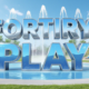 A viral, hyper-realistic YouTube thumbnail with a bright, joyful summer atmosphere. The background is a sunny small-town park with green grass and clear blue sky and subtle water sparkles in the air. The composition uses a low, heroic camera angle to focus on the main subject: a colorful, modern splash pad with water jets shooting up and playground equipment in the background. The image features massive 3D typography with strict hierarchy: The Primary Text reads exactly: 'FORTIFY PLAY'. This text is massive, the largest element in the frame, rendered in shiny chrome with water droplet effects to look like a high-budget 3D render. The Secondary Text reads exactly: 'COMING 2027'. This text is significantly smaller, positioned below the main text. It features a thick, bright yellow sticker-style outline to pop against the background. Make sure text 2 is always different theme, style, effect and border compared to text 1. The text materials correspond to the story's concept. Crucial Instruction: There is absolutely NO other text, numbers, watermarks, or subtitles in this image other than these two specific lines. 8k, Unreal Engine 5, cinematic render.