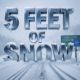 A viral, hyper-realistic YouTube thumbnail with a dramatic winter storm atmosphere. The background is a blinding whiteout blizzard on Wolf Creek Pass with swirling heavy snow and zero visibility. The composition uses a low-angle dramatic shot to focus on the main subject: a buried Colorado highway sign barely visible in the storm. The image features massive 3D typography with strict hierarchy: The Primary Text reads exactly: '5 FEET OF SNOW'. This text is massive, the largest element in the frame, rendered in icy blue chrome with frost and snow accumulation to look like a high-budget 3D render. The Secondary Text reads exactly: 'Colorado Blizzard Chaos'. This text is significantly smaller, positioned below the main text. It features a thick, glowing red border/outline to contrast against the whiteout background. Make sure text 2 is always different theme, style, effect and border compared to text 1. The text materials correspond to the story's concept. Crucial Instruction: There is absolutely NO other text, numbers, watermarks, or subtitles in this image other than these two specific lines. 8k, Unreal Engine 5, cinematic render