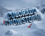 A viral, hyper-realistic YouTube thumbnail with a dramatic winter storm atmosphere. The background is a blinding whiteout blizzard raging across Colorado's San Juan Mountains with heavy snow blowing sideways. The composition uses a low-angle cinematic shot to focus on the main subject: a massive cracked avalanche warning sign buried halfway in deep snow. The image features massive 3D typography with strict hierarchy: The Primary Text reads exactly: 'COLORADO SNOWSTORM'. This text is massive, the largest element in the frame, rendered in icy blue chrome with frost and snow accumulation to look like a high-budget 3D render. The Secondary Text reads exactly: 'AVALANCHE WARNING!'. This text is significantly smaller, positioned below the main text. It features a thick, glowing red border/outline (sticker style) to contrast against the background. Make sure text 2 is always different theme, style, effect and border compared to text 1. The text materials correspond to the story's concept. Crucial Instruction: There is absolutely NO other text, numbers, watermarks, or subtitles in this image other than these two specific lines. 8k, Unreal Engine 5, cinematic render