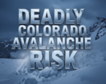 A viral, hyper-realistic YouTube thumbnail with a dark, stormy winter mountain atmosphere. The background is a menacing Colorado high country ridge buried in fresh powder under heavy gray storm clouds with blowing snow and dim blue lighting. The composition uses a dramatic low-angle shot to focus on the main subject: a massive cracked snow slab breaking away from the slope with chunks flying. The image features massive 3D typography with strict hierarchy: The Primary Text reads exactly: 'DEADLY COLORADO AVALANCHE RISK'. This text is massive, the largest element in the frame, rendered in ice-blue chrome with frozen frost edges to look like a high-budget 3D render. The Secondary Text reads exactly: 'Level 3 Danger This Weekend'. This text is significantly smaller, positioned below the main text. It features a thick, glowing red border/outline (sticker style) to contrast against the background. Make sure text 2 is always different theme, style, effect and border compared to text 1. The text materials correspond to the story's concept. Crucial Instruction: There is absolutely NO other text, numbers, watermarks, or subtitles in this image other than these two specific lines. 8k, Unreal Engine 5, cinematic render
