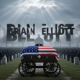 A viral, hyper-realistic YouTube thumbnail with a somber police tribute atmosphere. The background is a misty Indiana winter morning at a packed church cemetery with thousands of uniformed officers standing at attention under gray skies with dramatic god rays breaking through clouds. The composition uses a wide, low-angle shot to focus on the main subject: a highly detailed, flag-draped casket on a horse-drawn caisson with a black-banded police badge resting on top. The image features massive 3D typography with strict hierarchy: The Primary Text reads exactly: 'BRIAN ELLIOTT'. This text is massive, the largest element in the frame, rendered in polished chrome with subtle blue police light reflections to look like a high-budget 3D render. The Secondary Text reads exactly: 'LAID TO REST'. This text is significantly smaller, positioned below the main text with a thick white glow border and red outline sticker style to contrast against the background. The text materials correspond to the story's concept. Crucial Instruction: There is absolutely NO other text, numbers, watermarks, or subtitles in this image other than these two specific lines. 8k, Unreal Engine 5, cinematic render