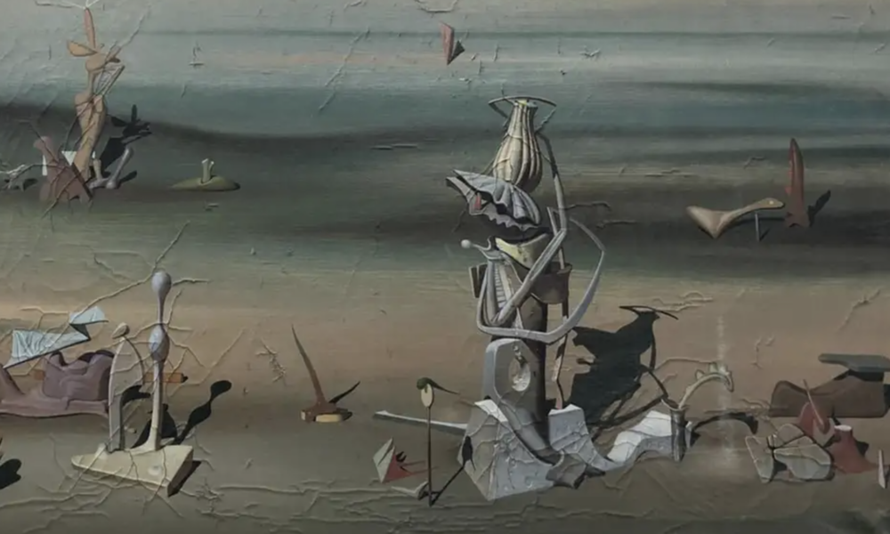 yves tanguy painting rescued from airport dumpster