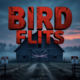 A viral, hyper-realistic YouTube thumbnail with a dark, ominous rural farm atmosphere. The background is a misty Indiana turkey farm at dawn with barren fields and quarantine signs, deep reds and cold blues lighting. The composition uses a dramatic low angle to focus on the main subject: a large, abandoned turkey barn with biohazard tape across the doors. Image size should be 3:2. The image features massive 3D typography with strict hierarchy: The Primary Text reads exactly: 'BIRD FLU HITS'. This text is massive, the largest element in the frame, rendered in blood-red chrome metal with dripping wet effects to look like a high-budget 3D render. The Secondary Text reads exactly: 'JAY COUNTY'. This text is significantly smaller, positioned below the main text. It features a thick, glowing yellow hazard-style border/outline to contrast against the background. Make sure text 2 is always different theme, style, effect and border compared to te