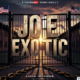 A viral, hyper-realistic YouTube thumbnail with a dramatic prison/political chaos atmosphere. The background is a dark, moody Colorado state prison yard at dusk mixed with subtle American flags waving and faint tiger stripes in the shadows, dramatic golden hour lighting with deep orange rim lights. The composition uses a low-angle shot to focus on the main subject: a massive, weathered iron prison gate slightly open with golden chains loosely hanging. Image size should be 3:2. The image features massive 3D typography with strict hierarchy: The Primary Text reads exactly: 'JOE EXOTIC'. This text is massive, the largest element in the frame, rendered in burning chrome with glowing orange edges to look like a high-budget 3D render. The Secondary Text reads exactly: 'WANTS PRISONER SWAP'. This text is significantly smaller, positioned below the main text. It features a thick, blood-red border/outline (sticker style) to contrast against the background. Make sure text 2 is always different theme, style, effect and border compared to text 1.