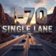 A viral, hyper-realistic YouTube thumbnail with a dramatic automotive atmosphere. The background is the iconic red rock walls of Glenwood Canyon at golden hour with the Colorado River rushing below and massive concrete barriers freshly placed across I-70. The composition uses a low-angle dramatic shot looking east through the canyon to emphasize the squeeze. Image size should be 3:2. The image features massive 3D typography with strict hierarchy: The Primary Text reads exactly: 'I-70 SINGLE LANE'. This text is massive, the largest element in the frame, rendered in weathered chrome and concrete texture to look like a high-budget 3D render. The Secondary Text reads exactly: 'STARTS MONDAY'. This text is significantly smaller, positioned below the main text with a bold red sticker-style border and slight motion blur effect. The text materials correspond to the story's concept. Crucial Instruction: There is absolutely NO other text, numbers, watermarks, or subtitles in this image other than these two specific lines. 8k, Unreal Engine 5, cinematic render