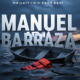 A viral, hyper-realistic YouTube thumbnail with a somber outdoor tragedy atmosphere. The background is the dark, windswept waters of Lake Pueblo at dusk with storm clouds gathering and whitecaps on the surface. The composition uses a dramatic low-angle shot from water level to focus on the main subject: an empty, overturned aluminum fishing boat half-submerged with a lifeless life jacket floating nearby. Image size should be 3:2. The image features massive 3D typography with strict hierarchy: The Primary Text reads exactly: 'MANUEL BARRAZA'. This text is massive, the largest element in the frame, rendered in cold chrome metal with water droplets to look like a high-budget 3D render. The Secondary Text reads exactly: 'FOUND DEAD'. This text is significantly smaller, positioned below the main text with a bold red outline sticker style to contrast against the dark water. Make sure text 2 has a different distress-style font and glowing red border. The text materials correspond to the story's concept. Crucial Instruction: There is absolutely NO other text, numbers, watermarks, or subtitles in this image other than these two specific lines. 8k, Unreal Engine 5, cinematic render.