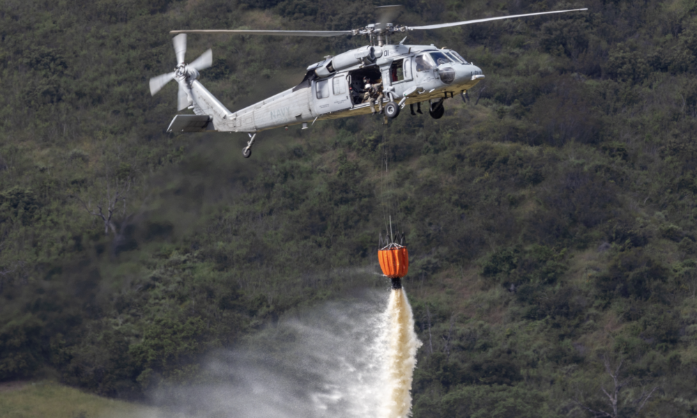colorado blackhawk helicopter wildfire water drop