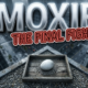 A viral, hyper realistic YouTube thumbnail with a high-stakes dramatic wildlife atmosphere. The background is a dizzying view from a modern city skyscraper ledge overlooking downtown streets with stormy, overcast lighting. The composition uses a severe high-angle shot to focus on the main subject: a highly detailed, abandoned single white bird egg resting on a bed of gravel inside a weathered wooden tray. Image size should be 3:2. The image features massive 3D typography with strict hierarchy: The Primary Text reads exactly: 'MOXIE'. This text is massive, the largest element in the frame, rendered in glowing silver chrome to look like a high-budget 3D render. The Secondary Text reads exactly: 'THE FINAL FIGHT'. This text is significantly smaller, positioned below or next to the main text. It features a thick, distinct neon red outline (sticker style) to contrast against the background. Make sure text 2 is always different theme, style, effect and border compared to text 1. The text materials correspond to the story's concept. Crucial Instruction: There is absolutely NO other text, numbers, watermarks, or subtitles in this image other than these two specific lines. 8k, Unreal Engine 5, cinematic render.