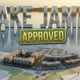 A viral, hyper-realistic YouTube thumbnail with a lakeside development atmosphere. The background is a serene lakefront scene with modern architectural blueprints overlaying a natural Indiana lake setting, featuring golden hour lighting reflecting off calm water. The composition uses a wide-angle aerial view to focus on the main subject: a detailed 3D architectural model of mixed-use buildings positioned on a topographic map of Lake James shoreline, with miniature construction elements and planning documents visible. Image size should be 3:2. The image features massive 3D typography with strict hierarchy: The Primary Text reads exactly: 'LAKE JAMES'. This text is massive, the largest element in the frame, rendered in polished chrome with water reflection effects to look like a high-budget 3D render. The Secondary Text reads exactly: 'APPROVED'. This text is significantly smaller, positioned below the main text. It features a thick, distinct green and gold border/outline (sticker style) with a stamped approval seal effect to contrast against the background. Make sure text 2 is always different theme, style, effect and border compared to text 1. The text materials correspond to the story's concept. Crucial Instruction: There is absolutely NO other text, numbers, watermarks, or subtitles in this image other than these two specific lines. 8k, Unreal Engine 5, cinematic render