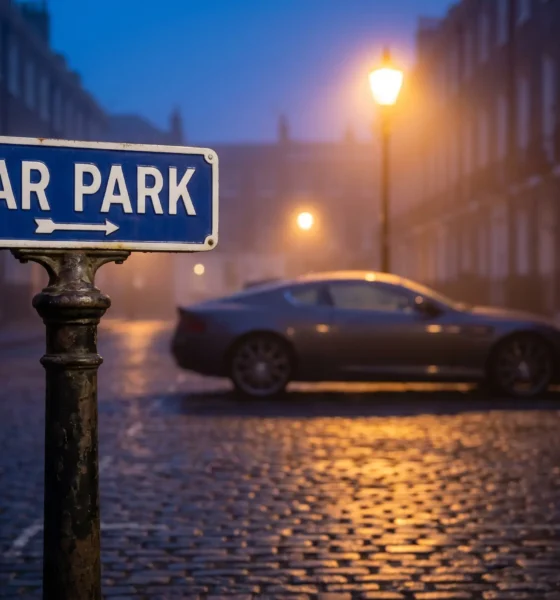 007 First Light car park dialogue swap reinforces British setting in Bond origin game.