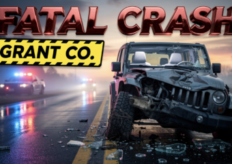 Grant County Indiana fatal head on Jeep crash scene