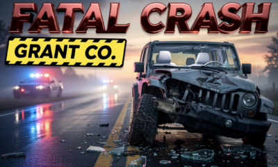Grant County Indiana fatal head on Jeep crash scene