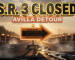 INDOT northbound State Road 3 closure near Avilla Indiana