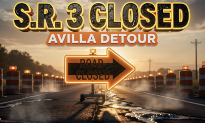 INDOT northbound State Road 3 closure near Avilla Indiana